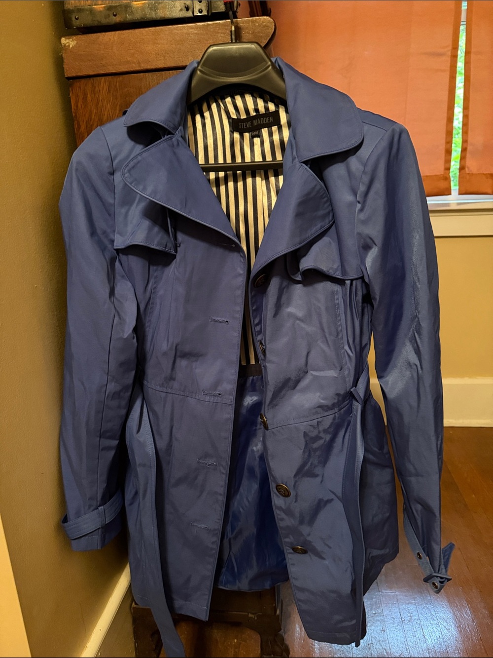Steve Madden Navy Blue Trench Coat